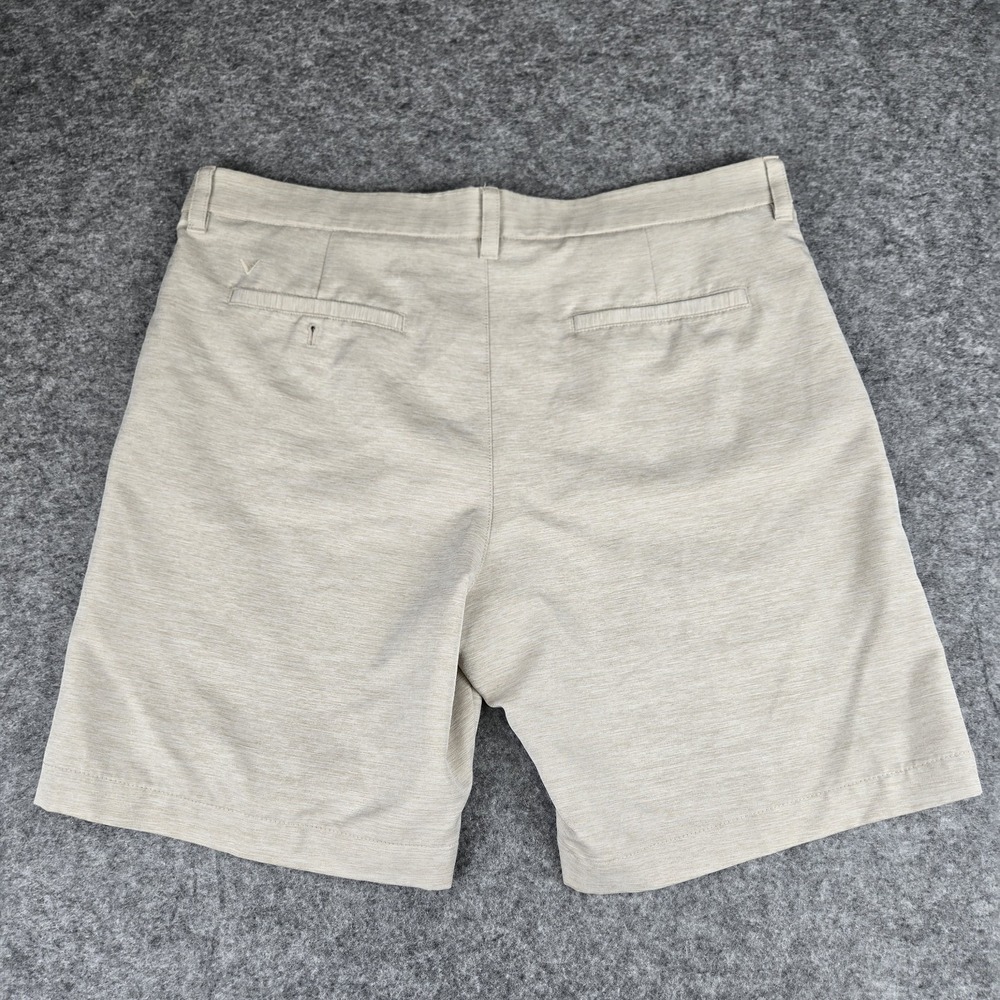 Callaway Cream Classic Golf‎ Lightweight Short Elastic Waistband Size 38 Golf - Picture 2 of 8